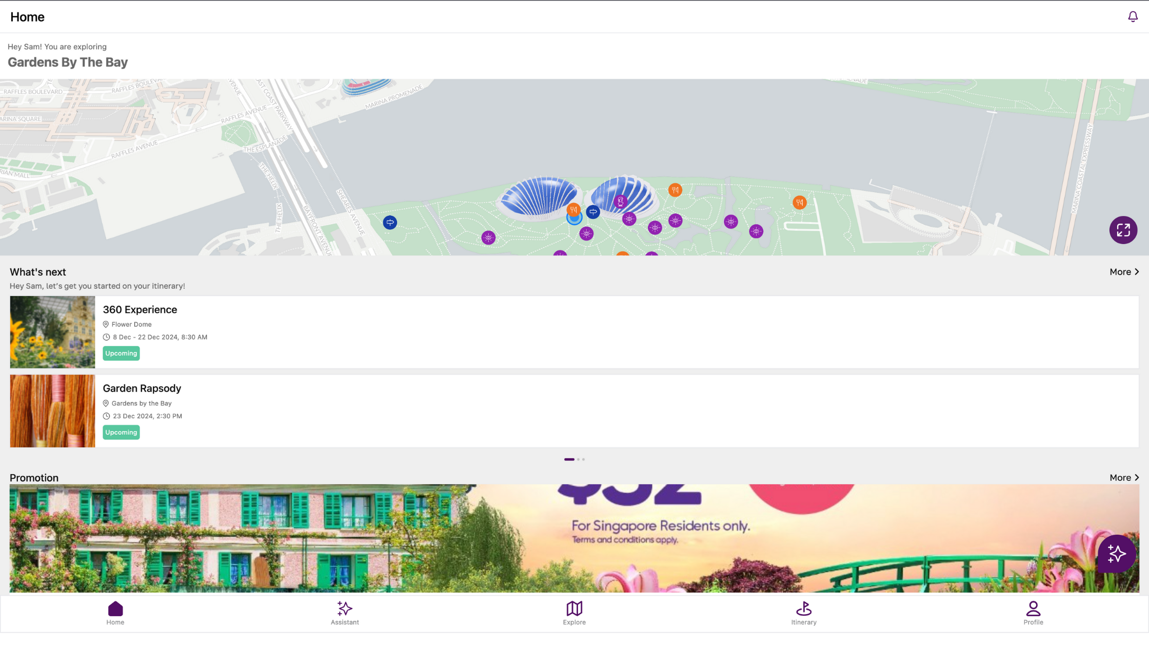 GreenScape AI-Powered Visitor Engagement interface